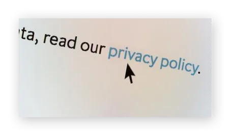 查阅网站的隐私政策以确认其安全性。
